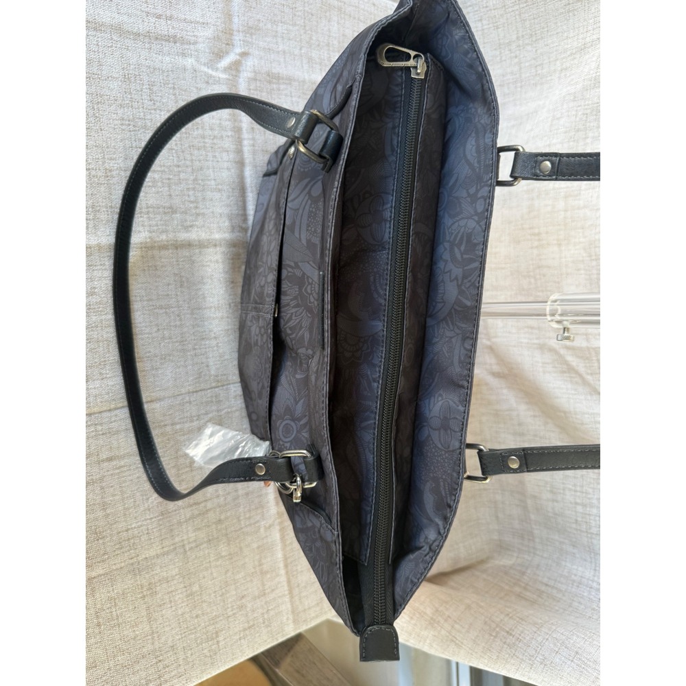 Sakroots Artist Circle Tote Bag Womens Medium Grey NWT Vegan Repreve Floral - Picture 9 of 12